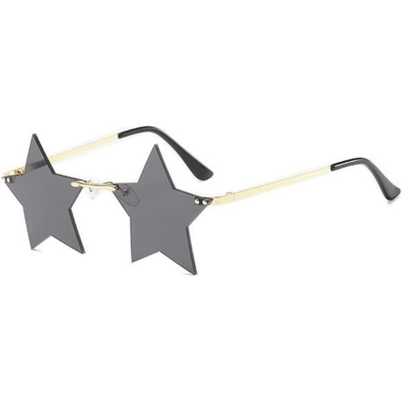 Rimless Star shape Sunglasses Personality Sun Glasses women/men Party glasses - Picture 1 of 6